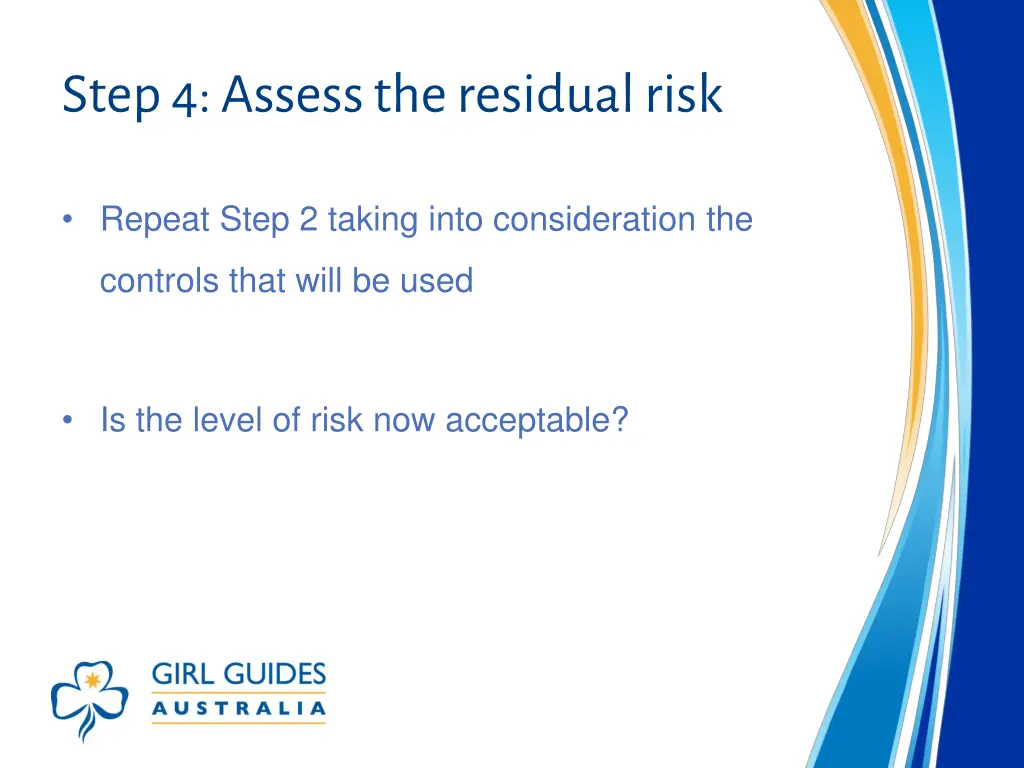 step 4 assess the residual risk
