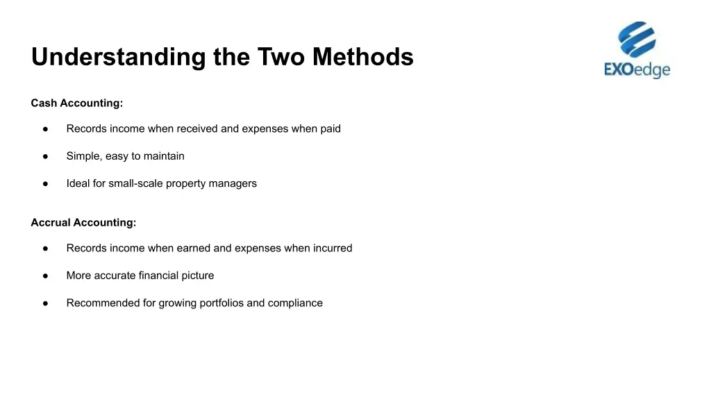 understanding the two methods