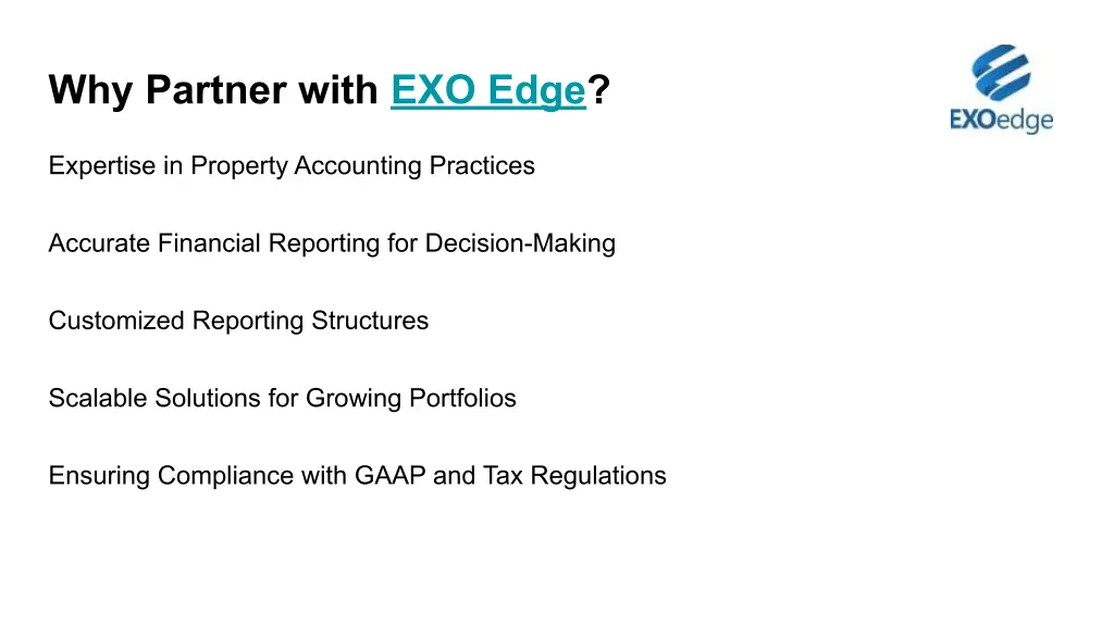 why partner with exo edge