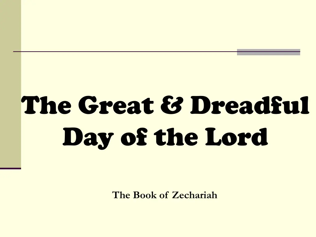 the great dreadful day of the lord