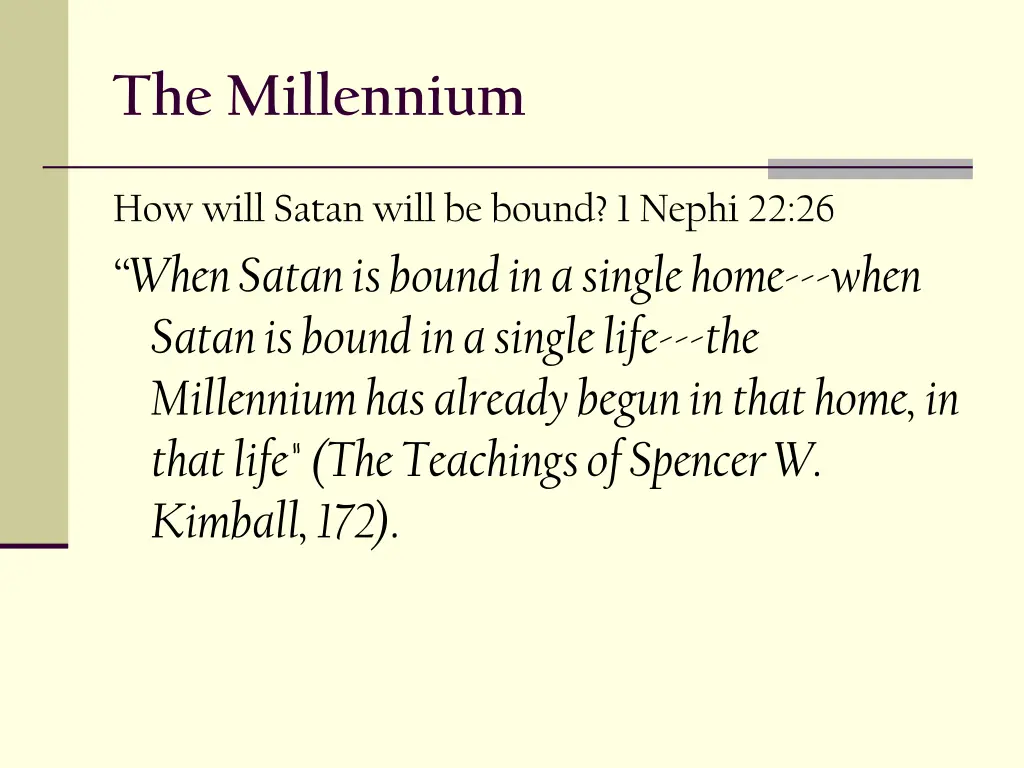 the millennium