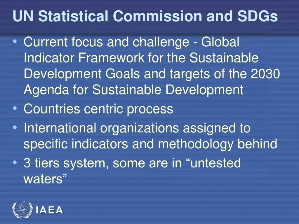 un statistical commission and sdgs 1