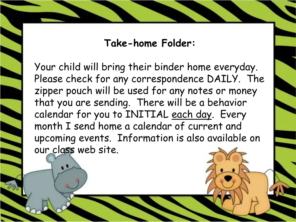 take home folder