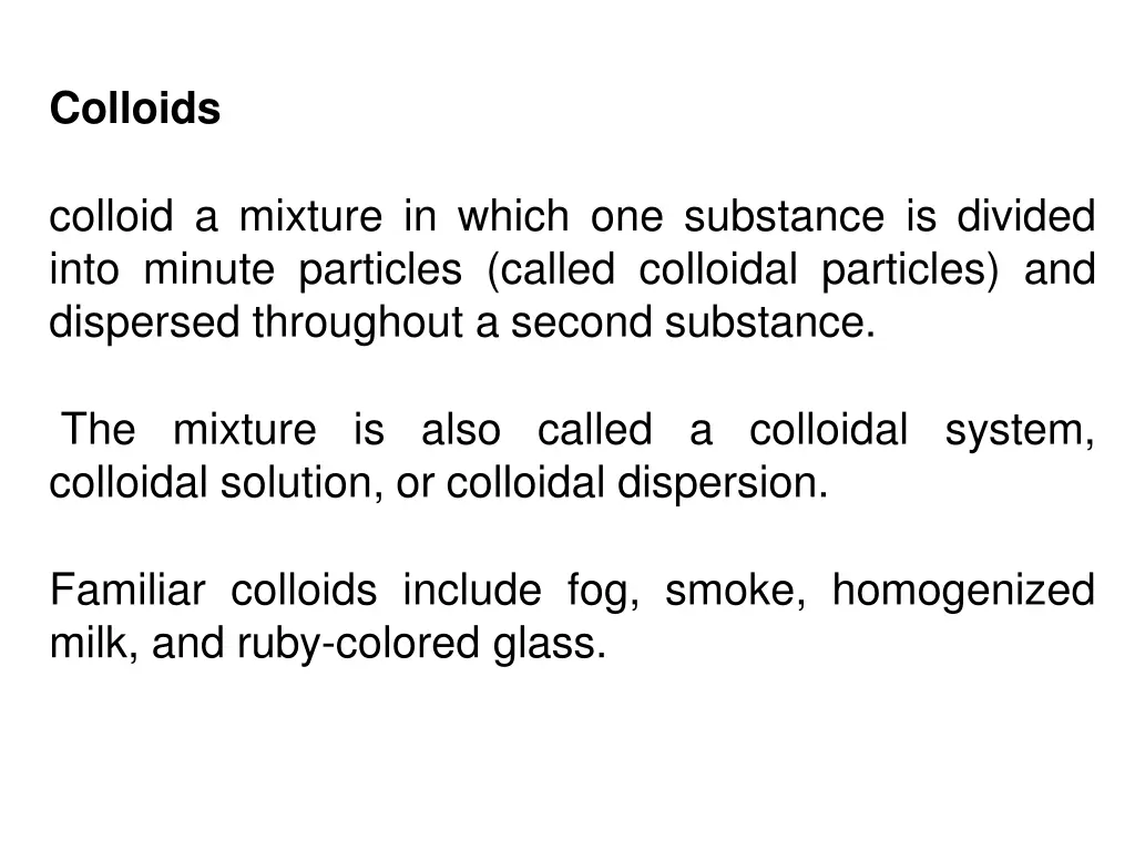 colloids