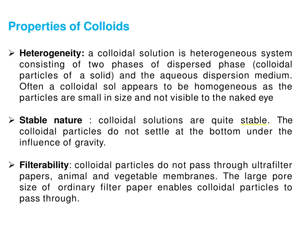 properties of colloids