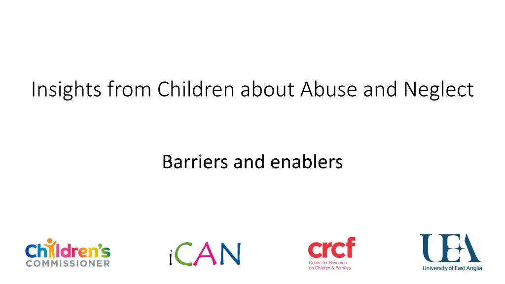 insights from children about abuse and neglect