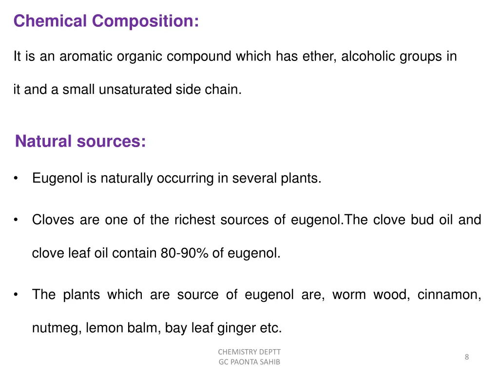 chemical composition