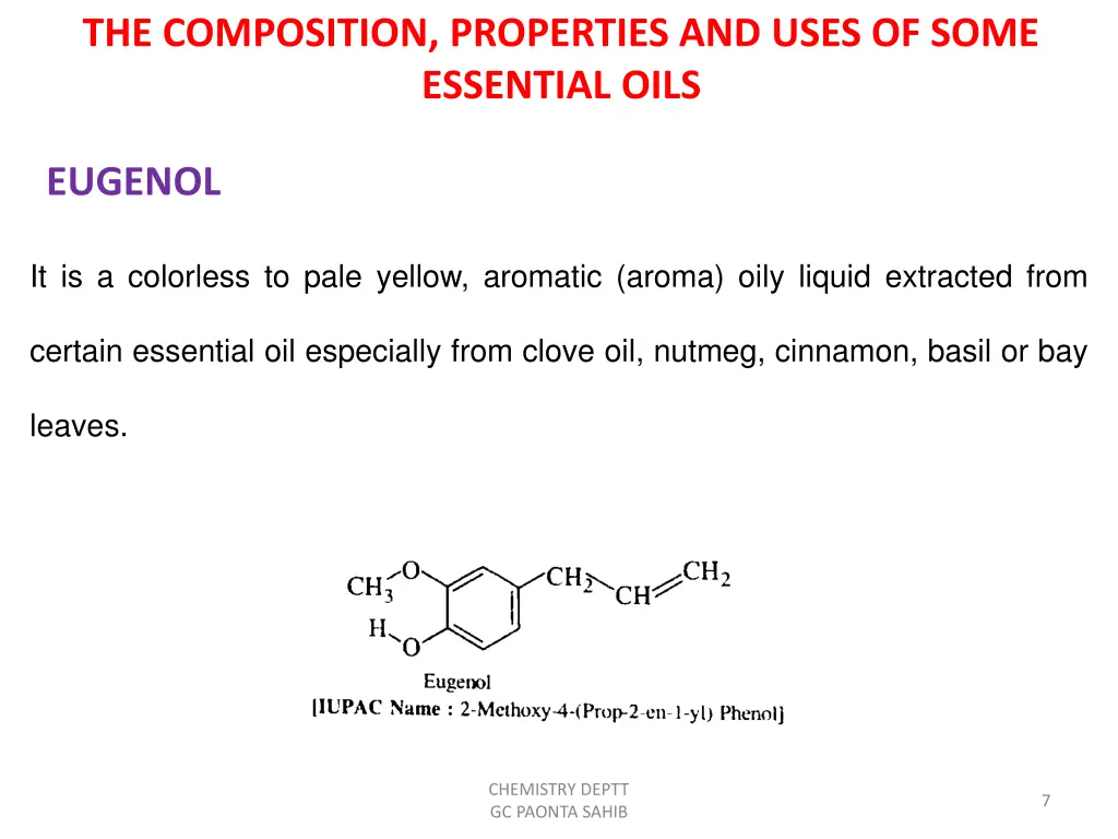 the composition properties and uses of some