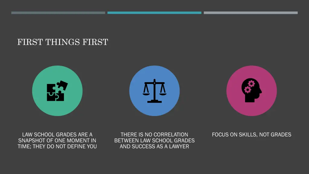 first things first