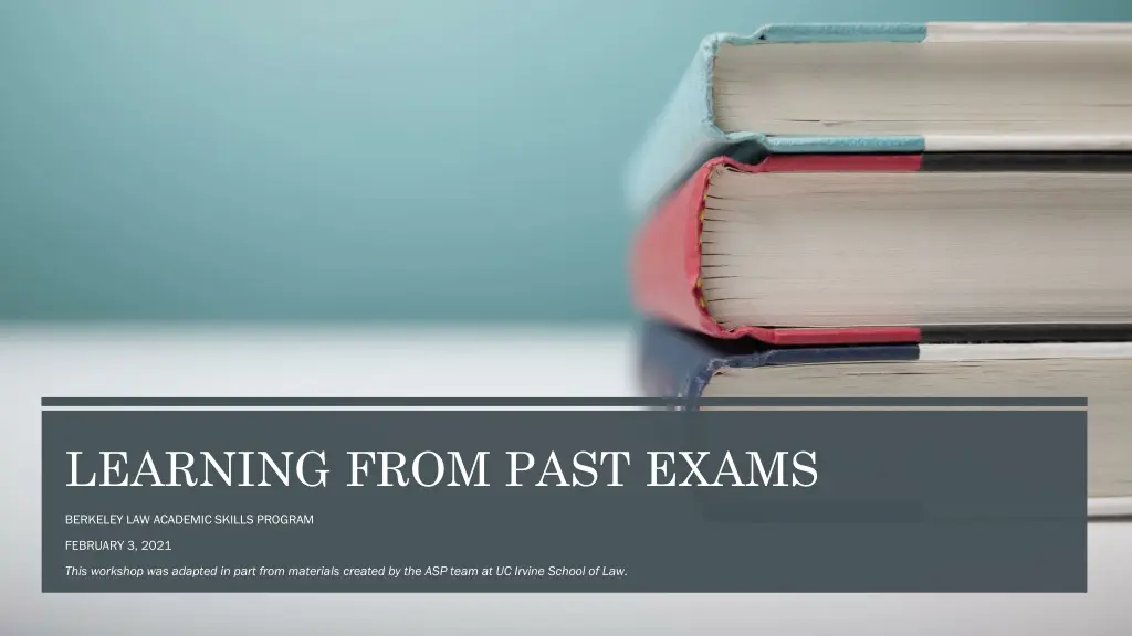 learning from past exams