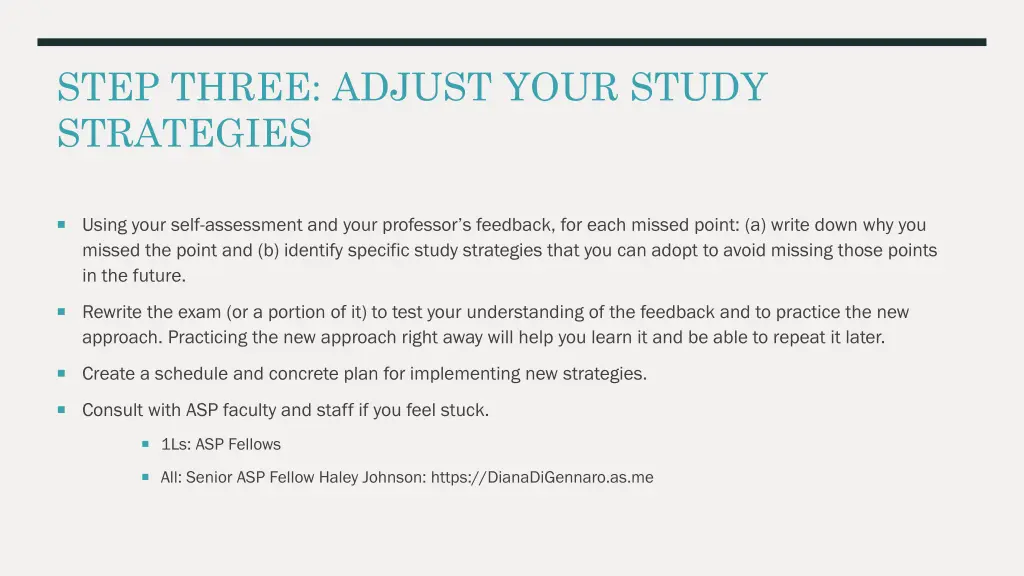 step three adjust your study strategies