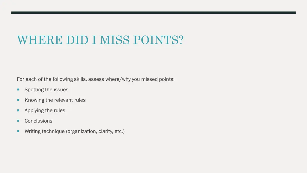 where did i miss points