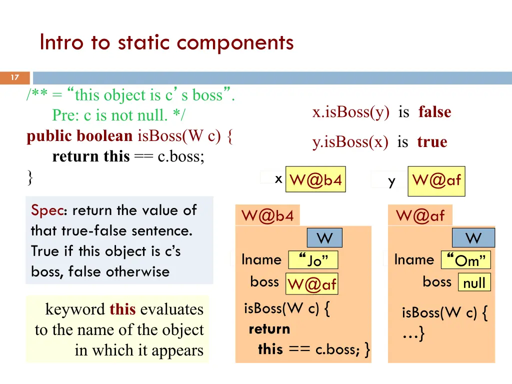 intro to static components