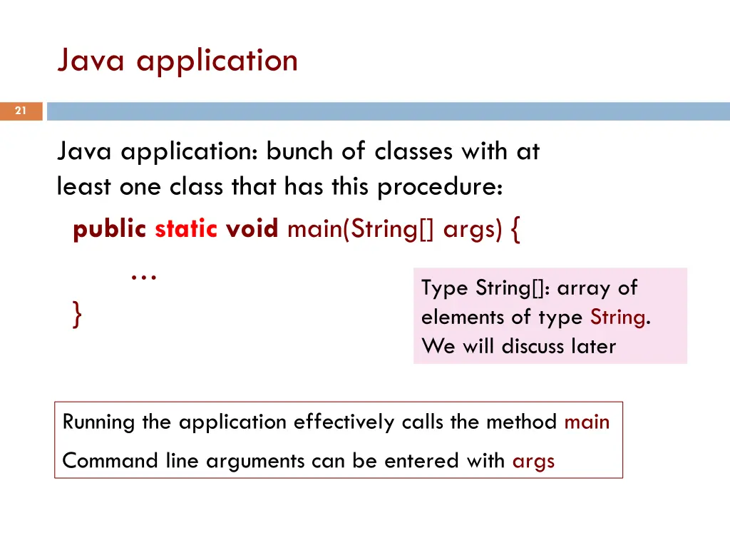 java application