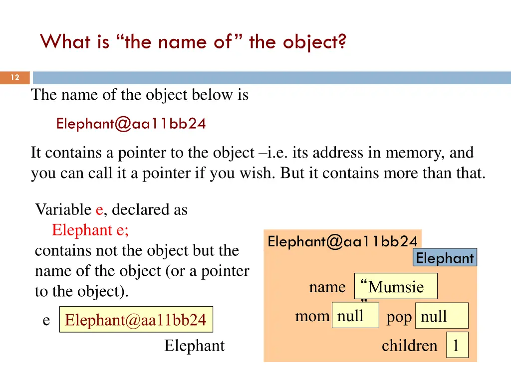 what is the name of the object