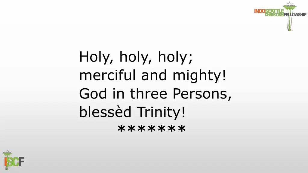 holy holy holy merciful and mighty god in three 1