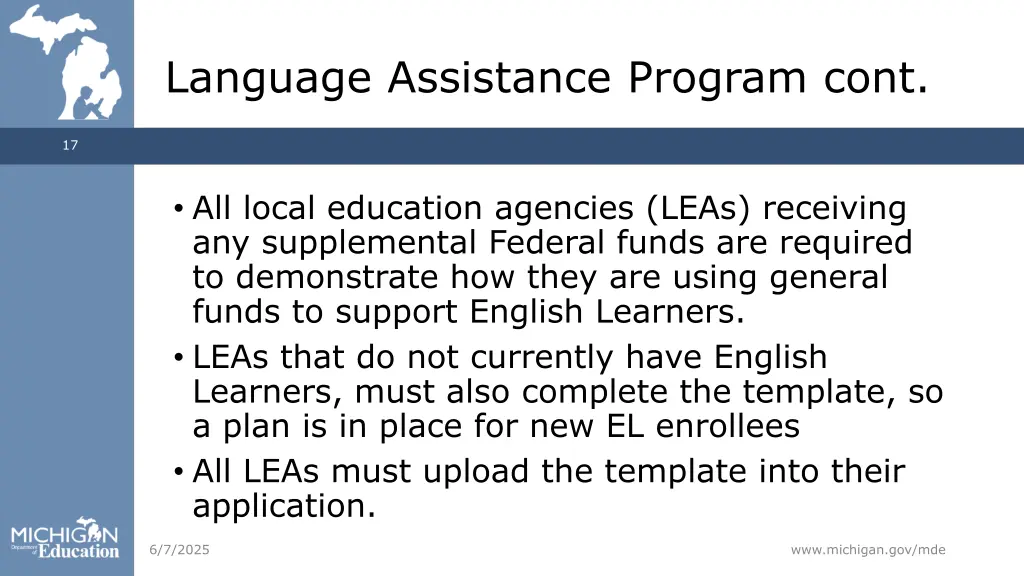 language assistance program cont