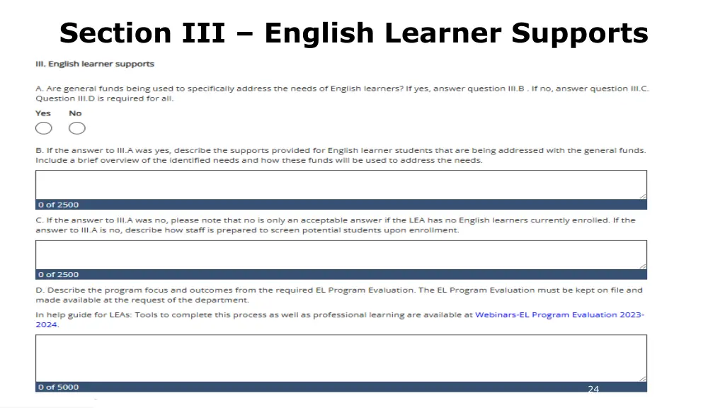 section iii english learner supports