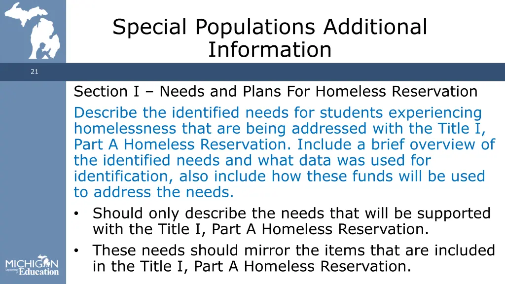 special populations additional information