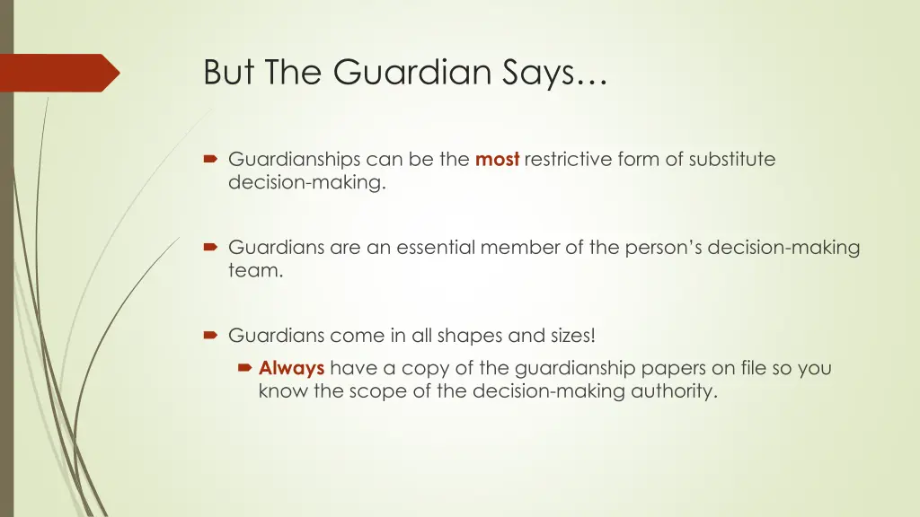 but the guardian says
