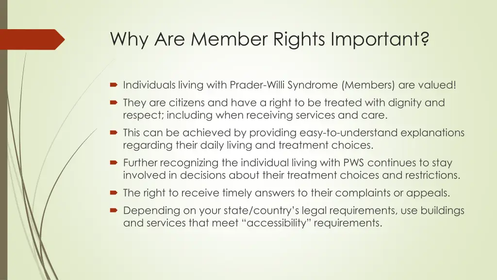 why are member rights important