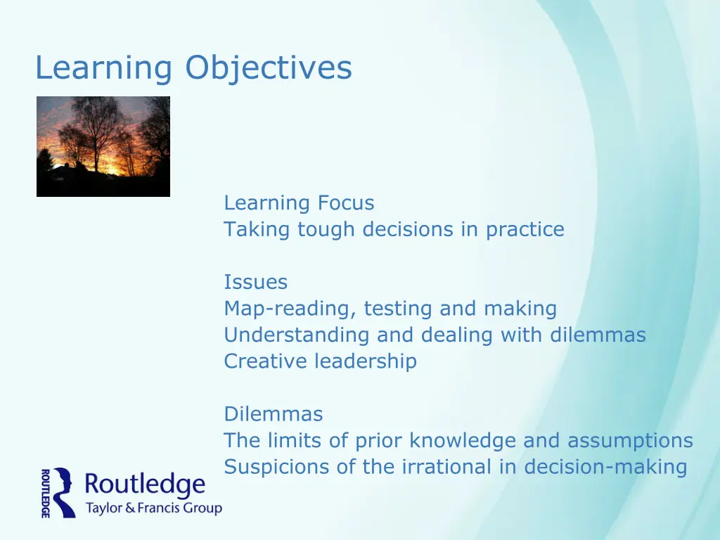 learning objectives