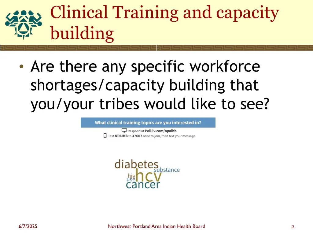 clinical training and capacity building