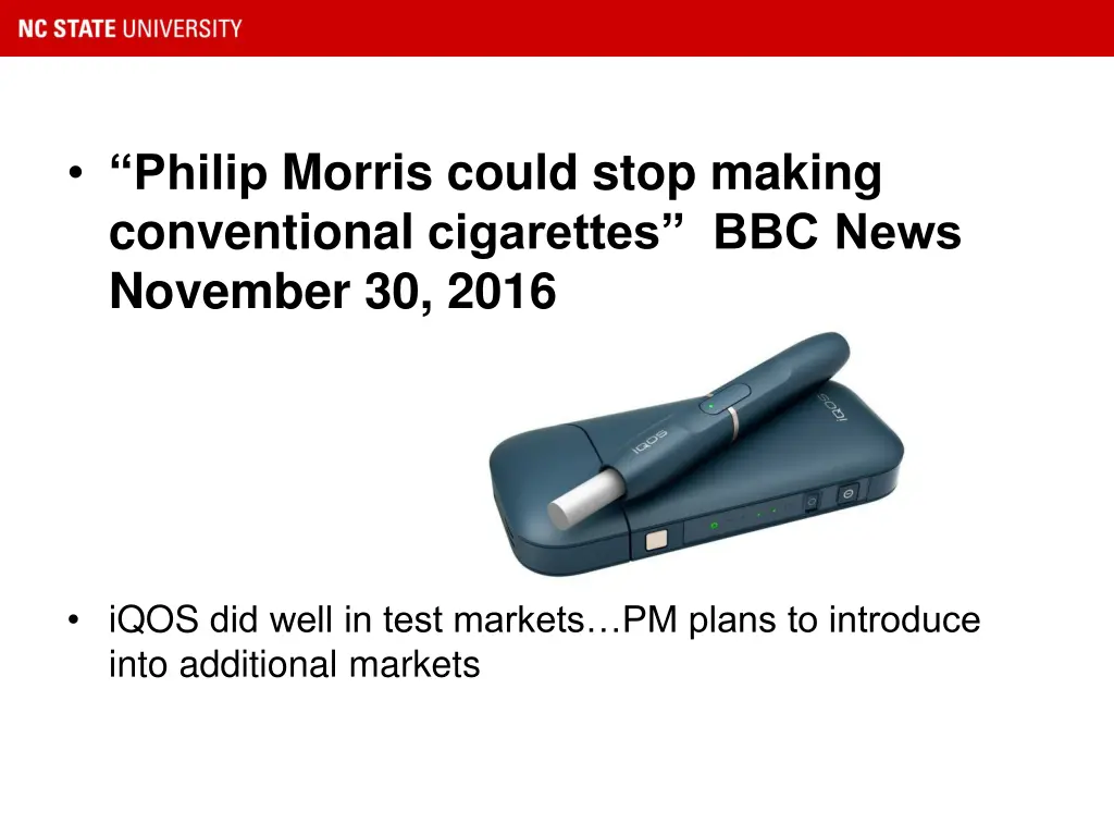 philip morris could stop making conventional