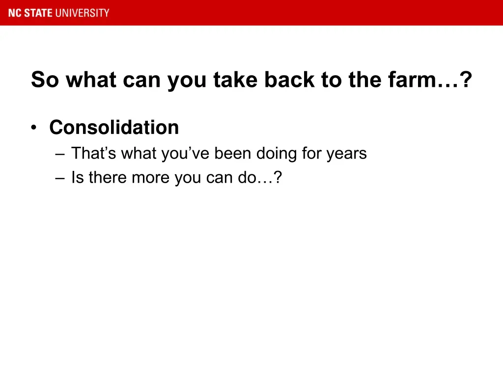 so what can you take back to the farm