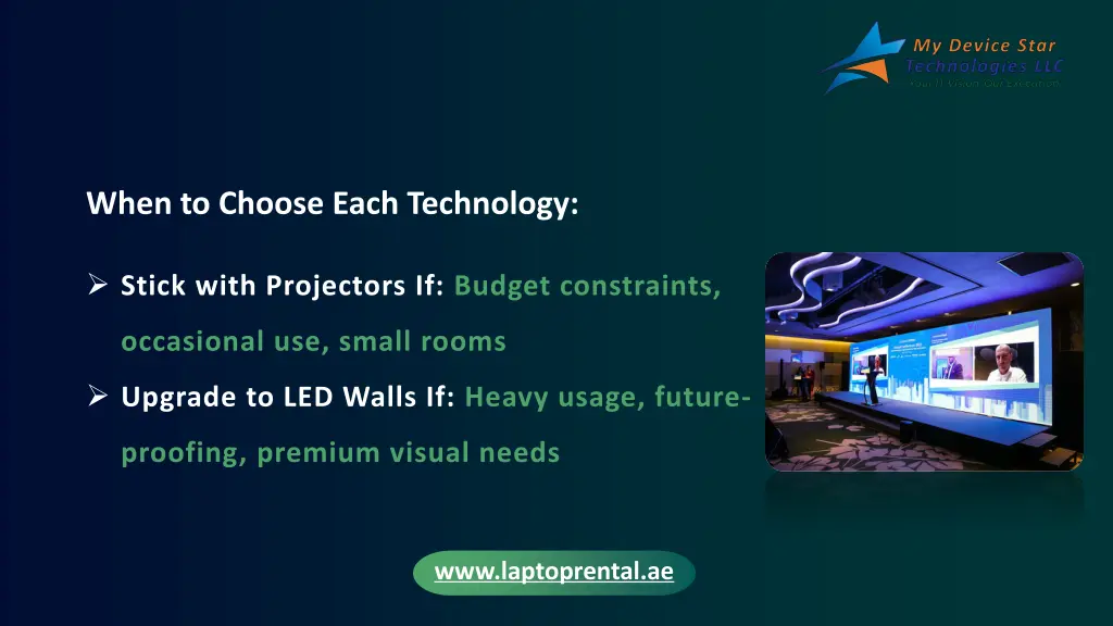 when to choose each technology