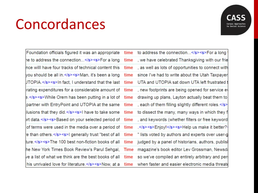 concordances