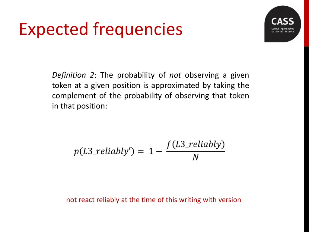 expected frequencies 1