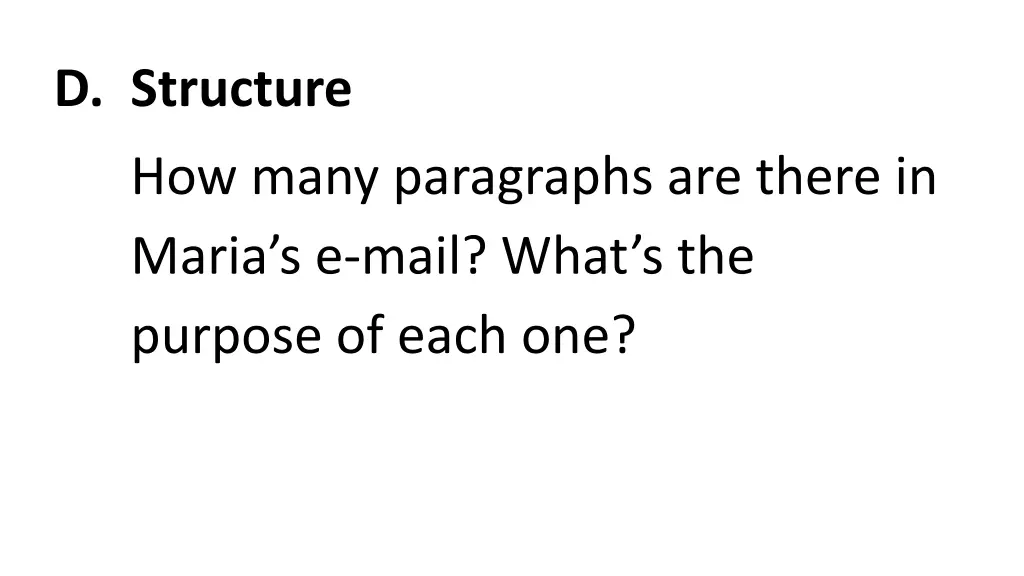 d structure