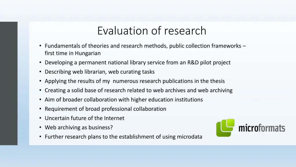 evaluation of research