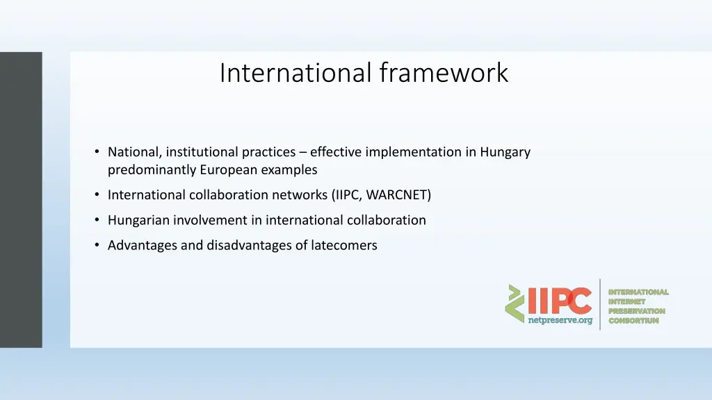international framework
