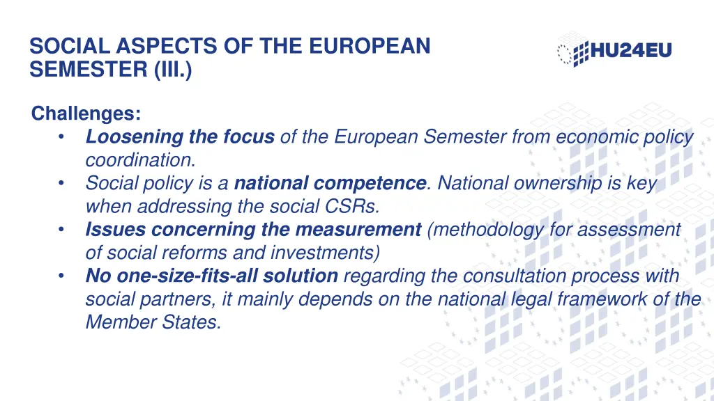 social aspects of the european semester iii