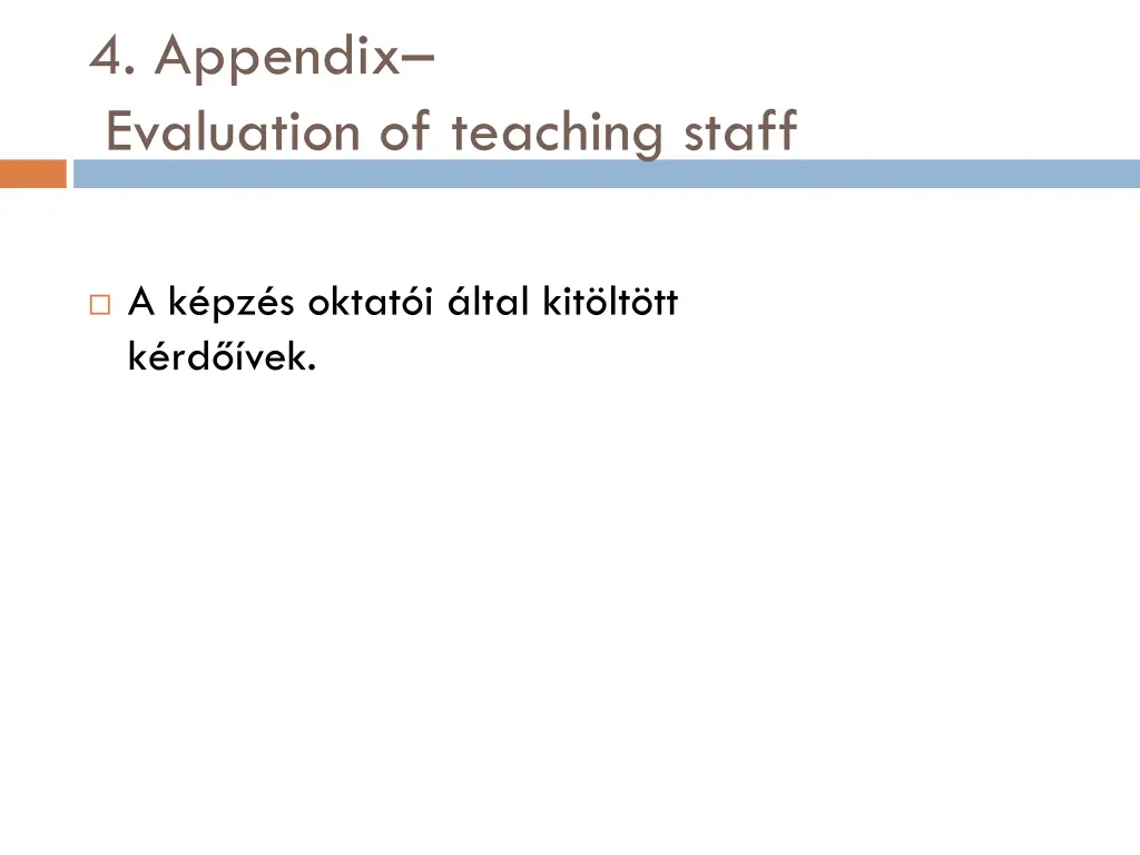 4 appendix evaluation of teaching staff