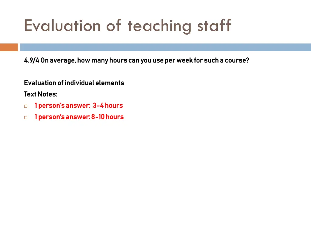 evaluation of teaching staff 11
