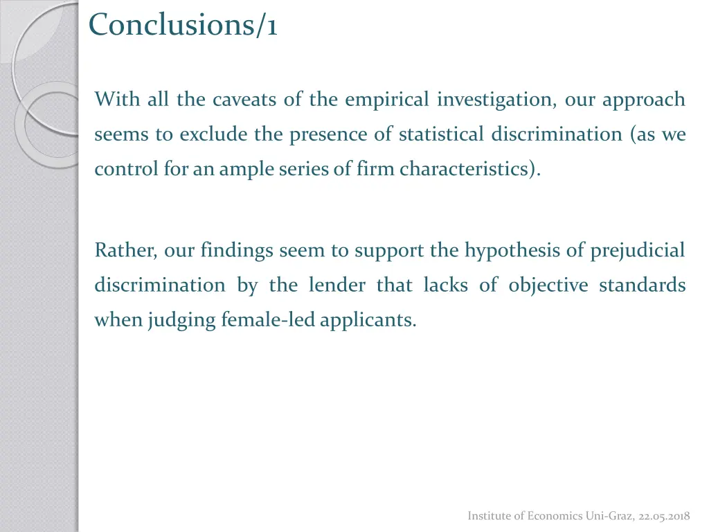 conclusions 1