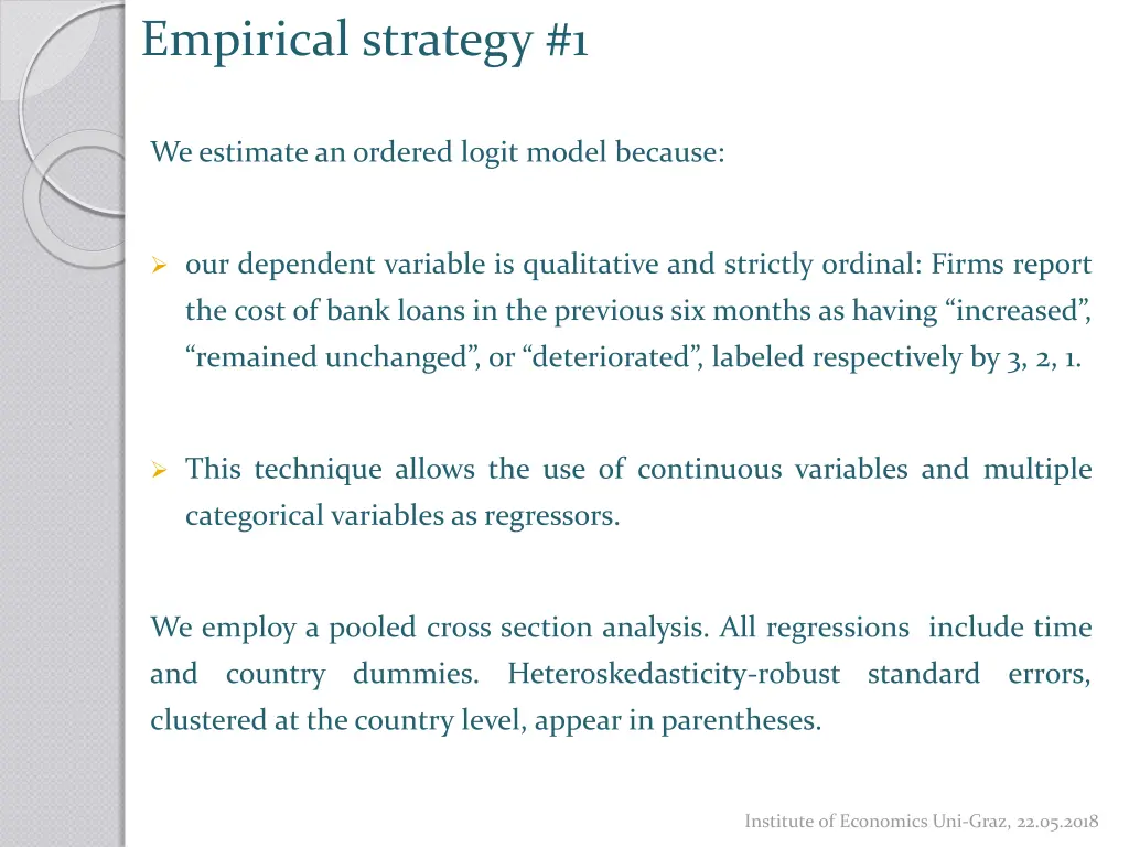 empirical strategy 1