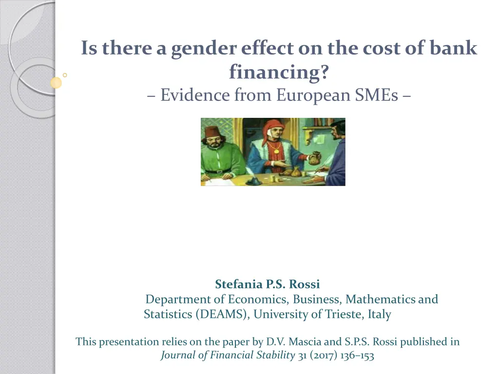 is there a gender effect on the cost of bank