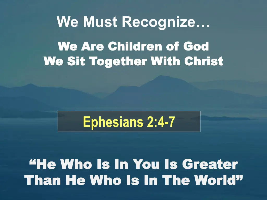 we must recognize 1
