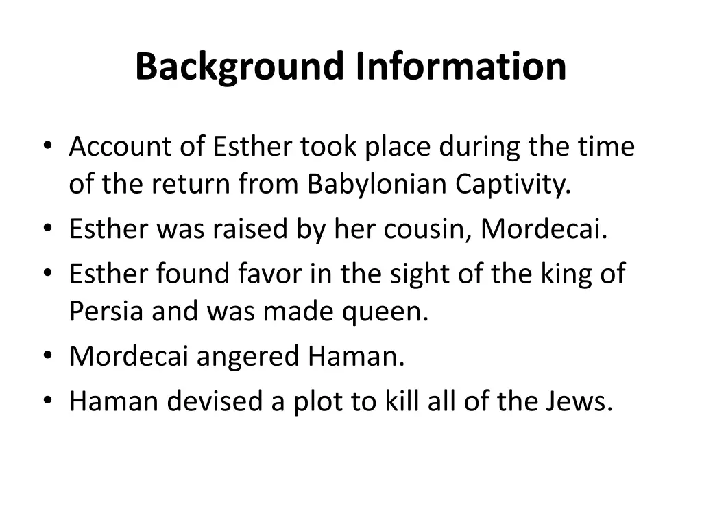 background information