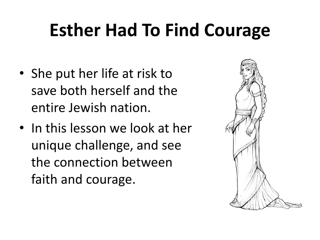 esther had to find courage