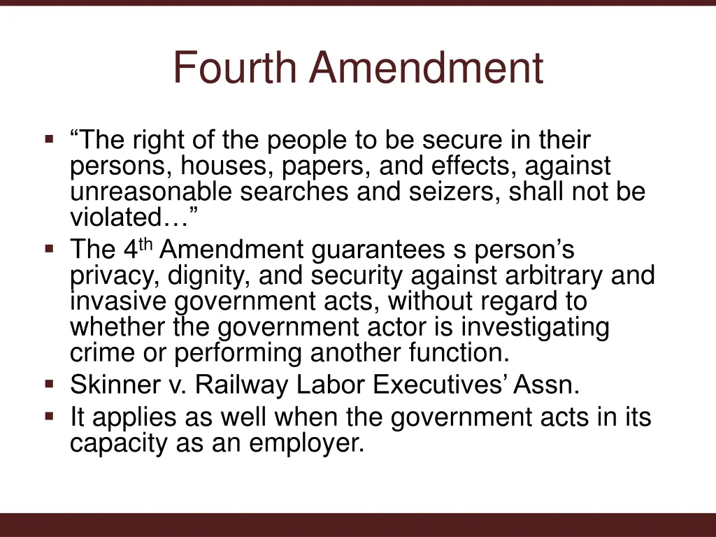 fourth amendment