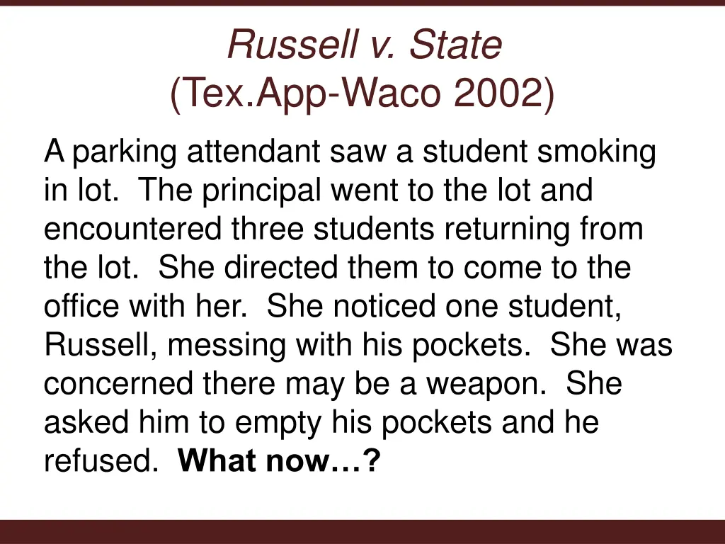 russell v state tex app waco 2002 a parking