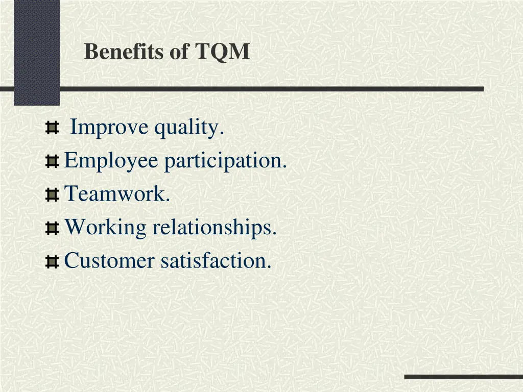 benefits of tqm