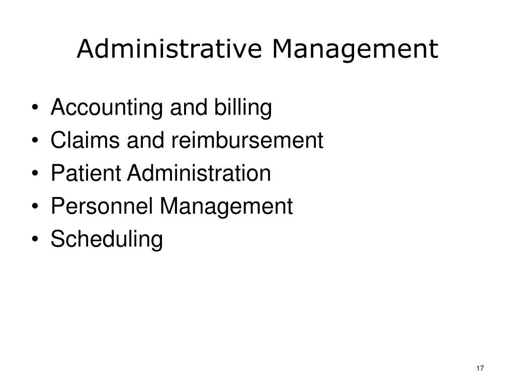administrative management