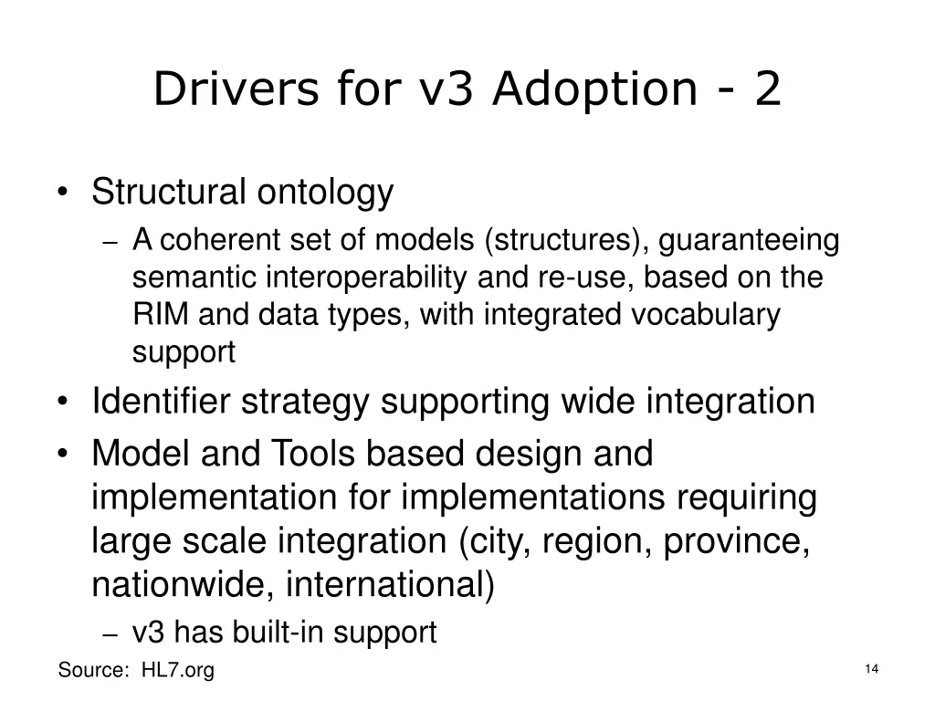 drivers for v3 adoption 2