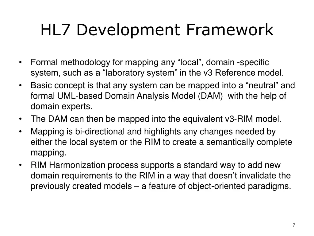 hl7 development framework